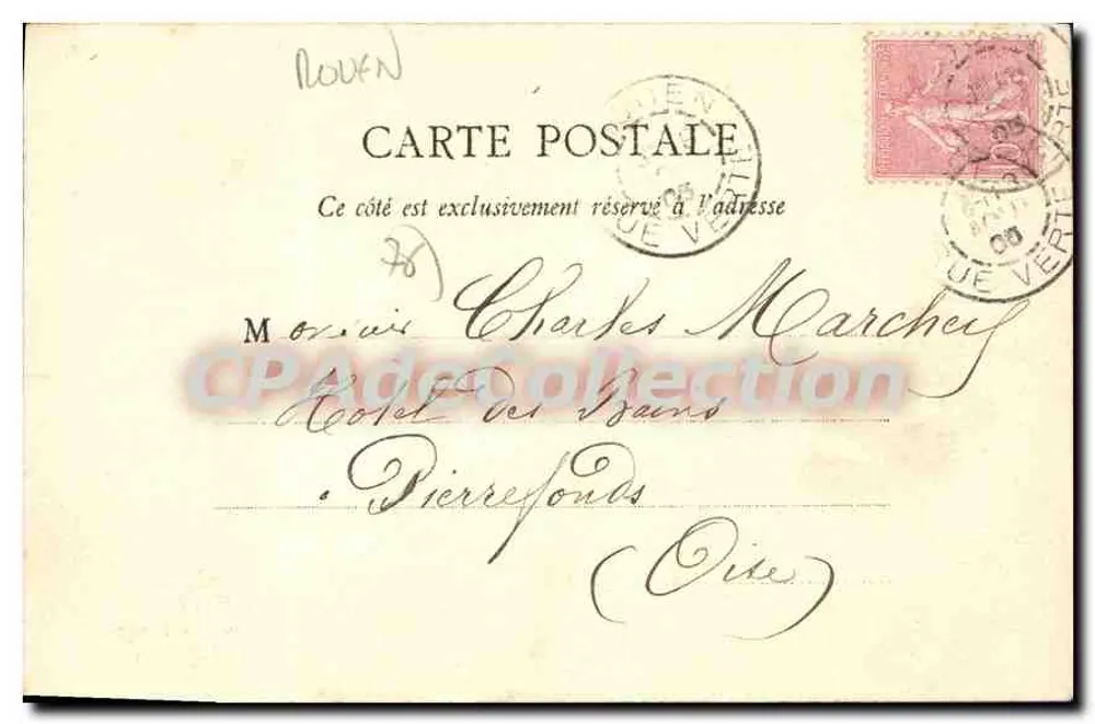 Catedral de Rouen — Cadeira dos Cardeais — A. Goulory, A18 - Verso
