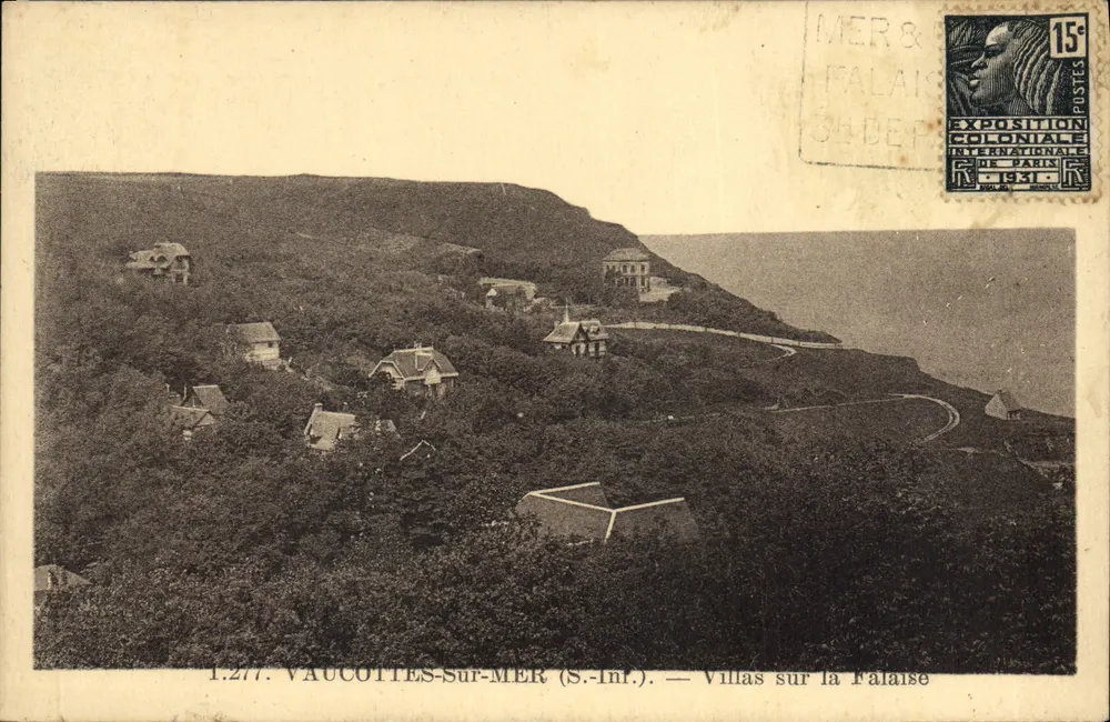 Vaucottes-sur-Mer (Südküste) — Villen auf der Klippe — E. Mellet, Verlag - Vorderseite