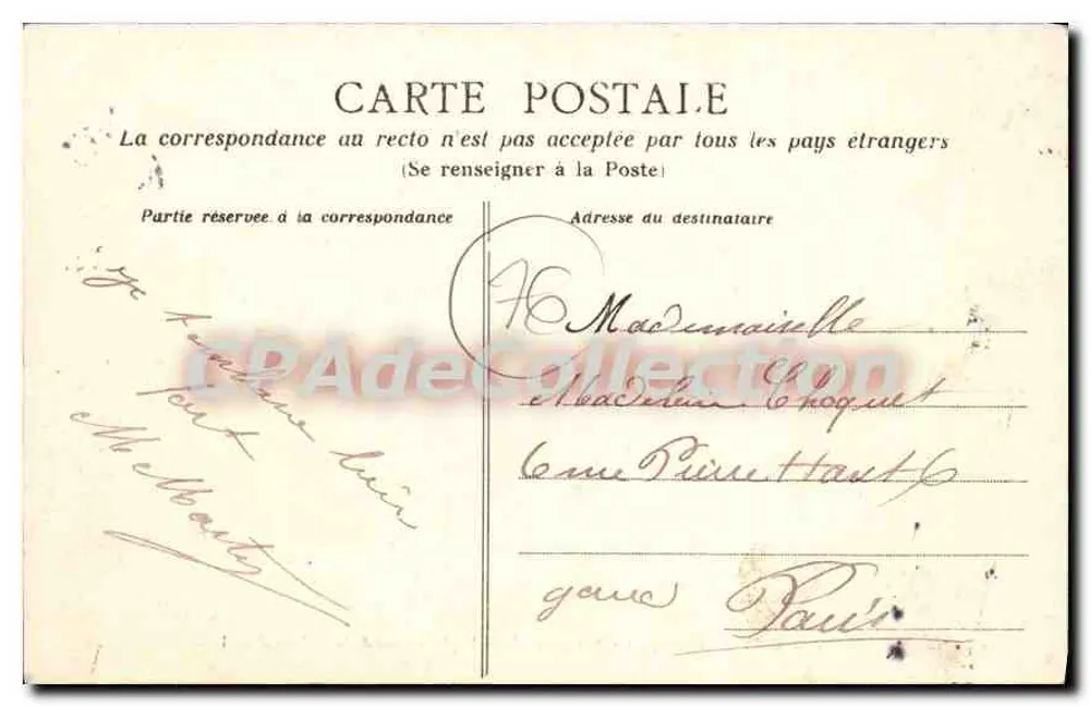 ÉTRETAT - Allgemeiner Blick auf den Strand vom Aval-Hügel — E.B.Z. n°242 - Rückseite