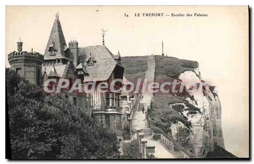 Le Tréport — Escada das Falésias — Editor não identificado, n° 54 - Frente