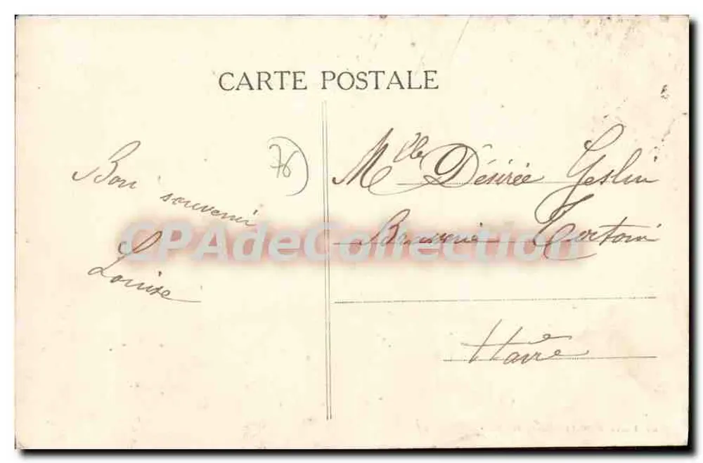 Schloss Basclair — Umgebung von Bolbec (Seine-Inf.) — Coll. Varin, E. Mellet, Edit. Harfleur - Rückseite