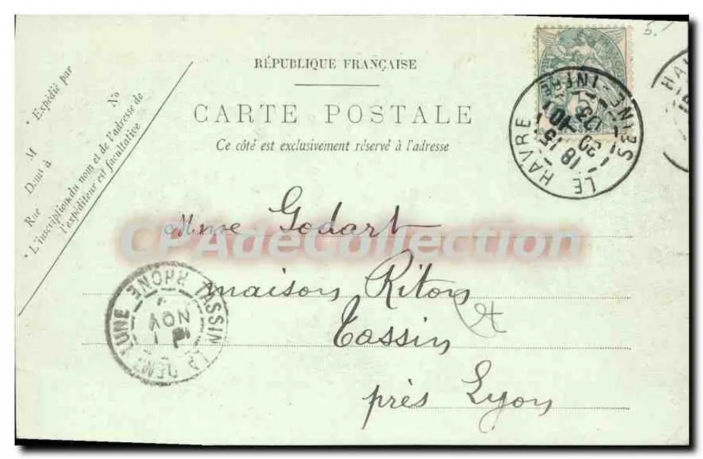 Le Havre — Der Garten des Rathauses — LL. — Nr. 131 - Rückseite