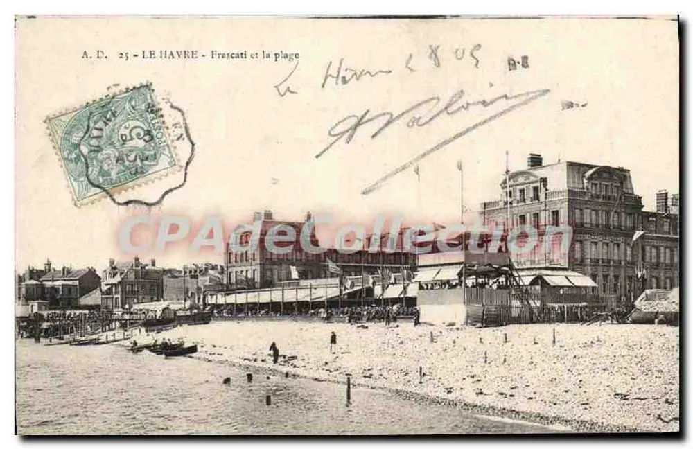 Le Havre - Frescati e a praia — A.D. 25 — editor A.D. - Frente