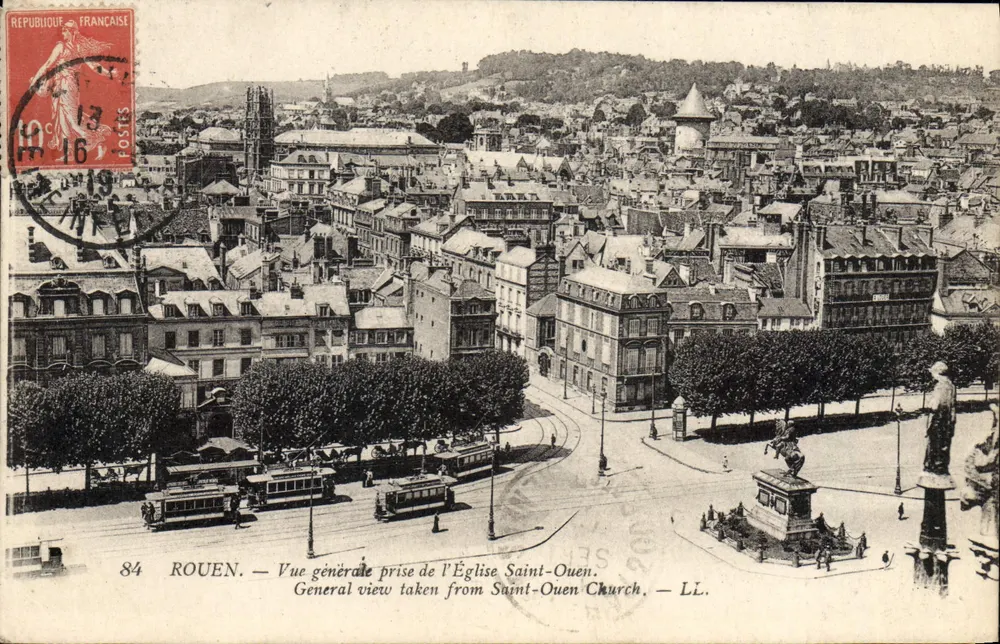 Rouen — Allgemeine Ansicht vom Saint-Ouen Kirchhof — LL. - Vorderseite