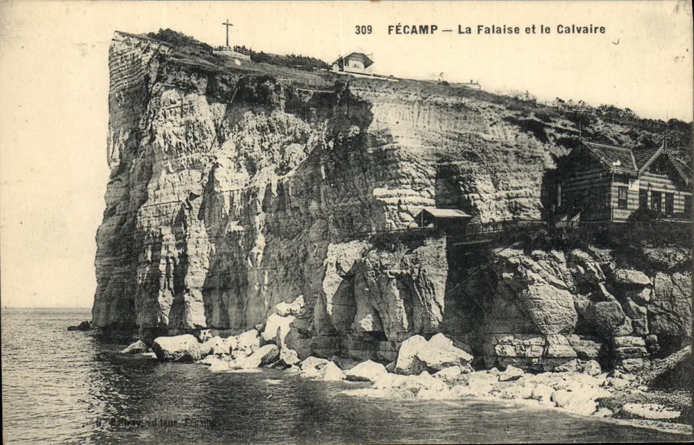 Fécamp — Die Klippe und der Calvary — Verlag: A. Collin et Cie, Fécamp, Nr. 309 - Vorderseite