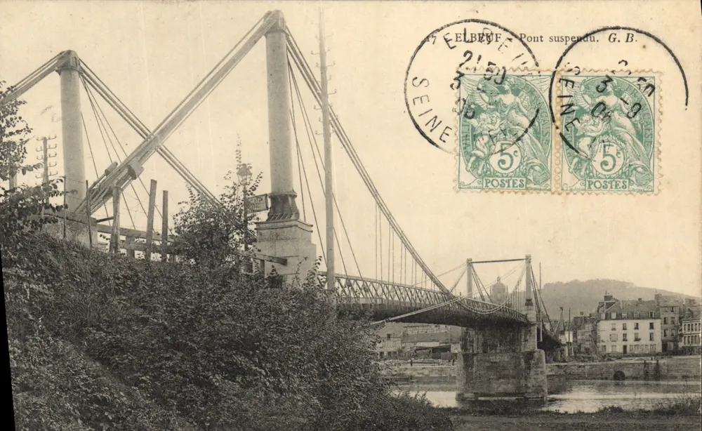 Elbeuf — Ponte suspensa — G.B. - Frente