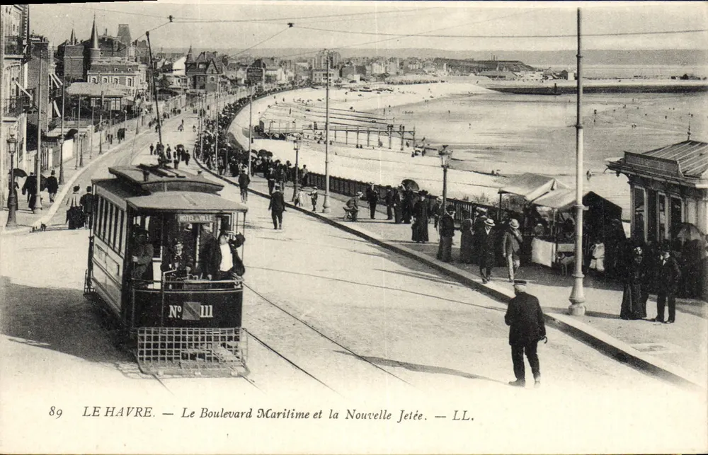Le Havre — Der Maritime Boulevard und die Neue Mole — LL. Nr. 89 - Vorderseite