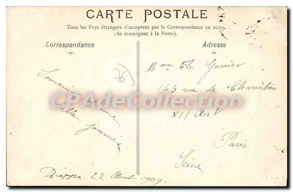 Dieppe — Vista geral — Editor desconhecido, n° 708 - Verso