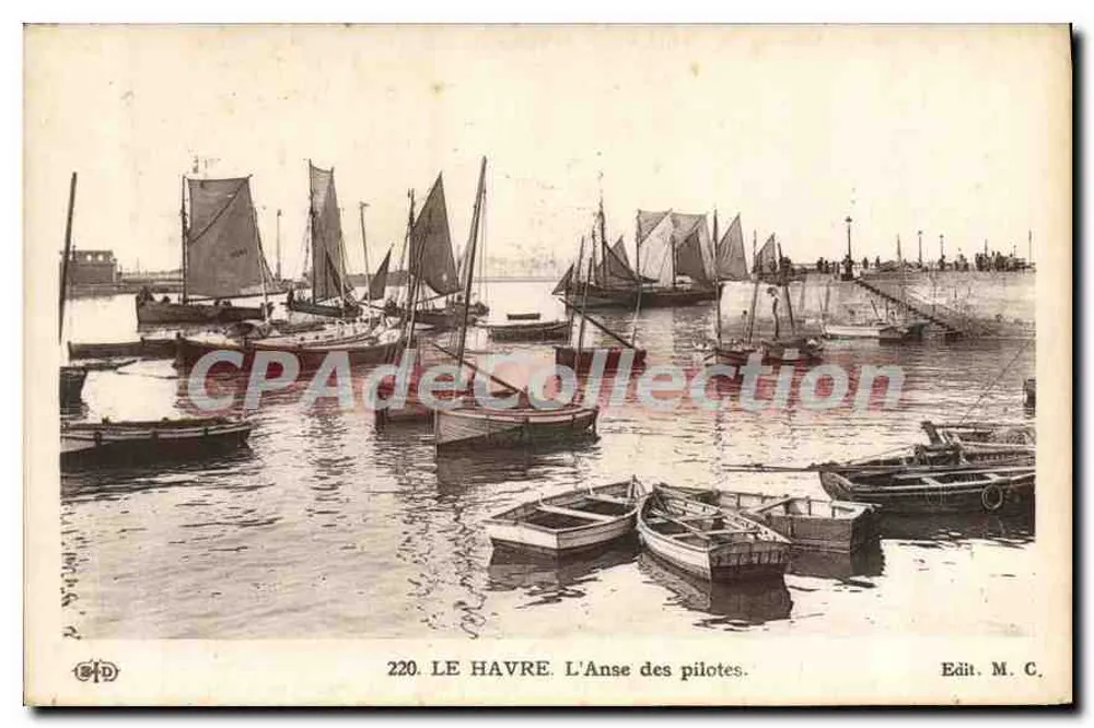 Le Havre. A Ense dos pilotos — Édit. M. C., n° 220 - Frente