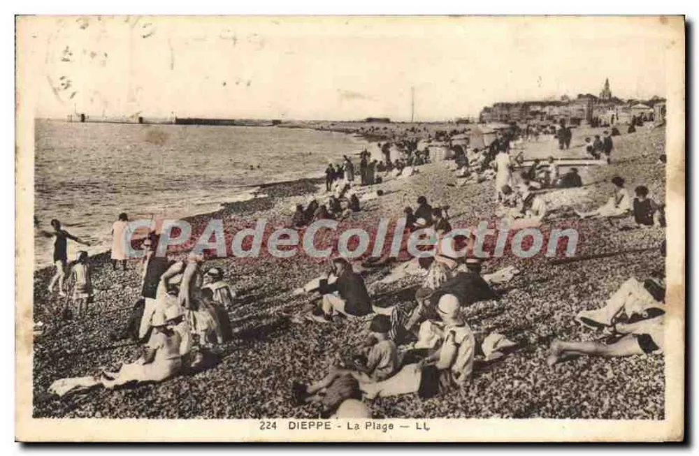 Dieppe - A Praia — LL, n°224 - Frente