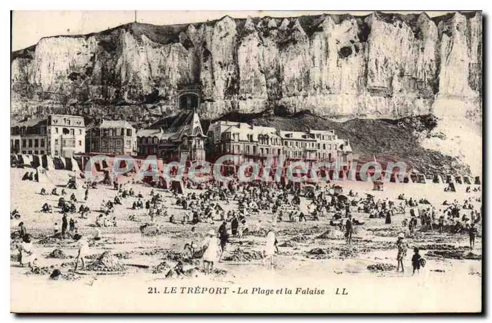Le Tréport - Die Strände und die Klippen — Vintage Postcard/Antike Ansichtskarte, Nr. 21 - Vorderseite