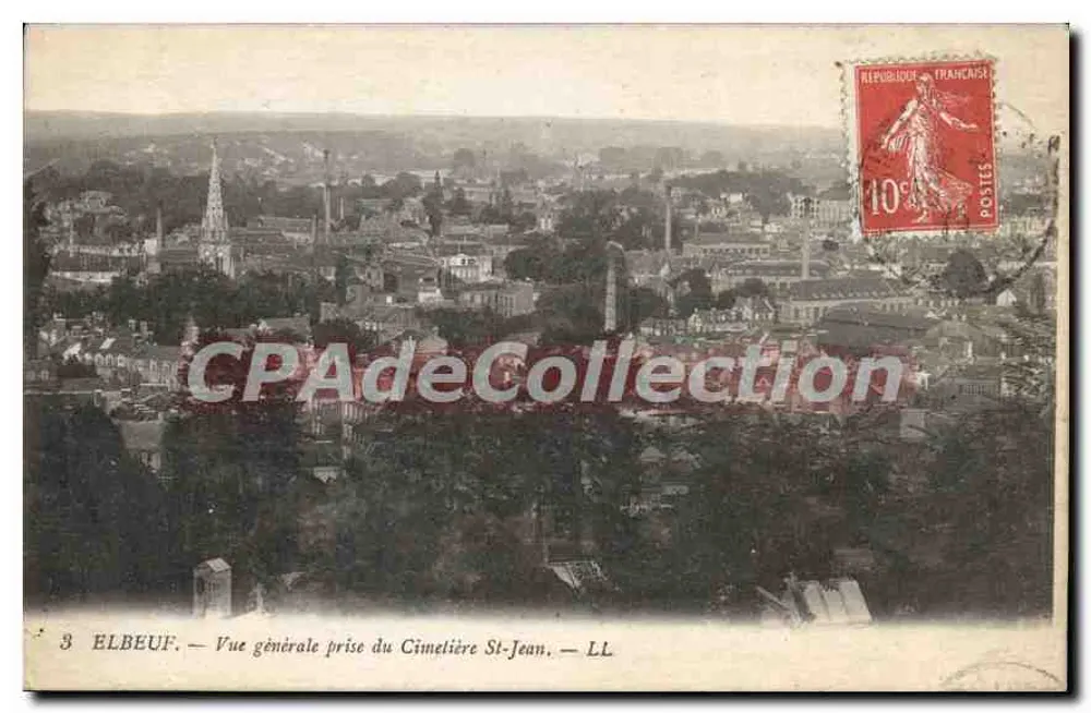 Elbeuf — Allgemeiner Blick vom Friedhof St-Jean — LL - Vorderseite