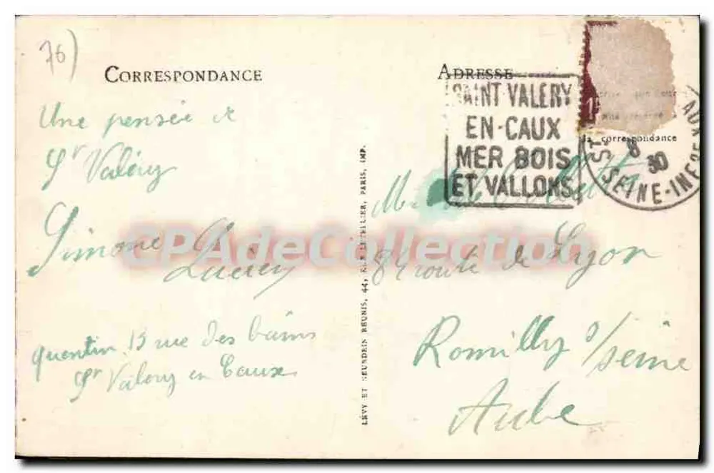 St-Valéry en Caux — Die Terrasse des Casinos — LL. n°7 - Rückseite