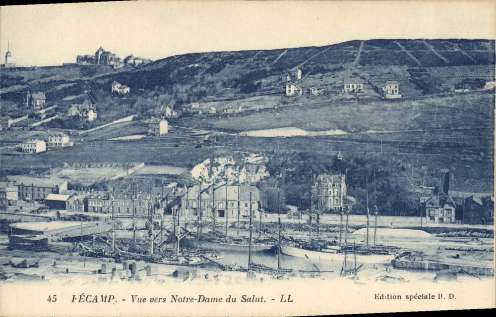 Fécamp - Ansicht Richtung Notre-Dame du Salut - LL - Sonderausgabe R.D. - Vorderseite