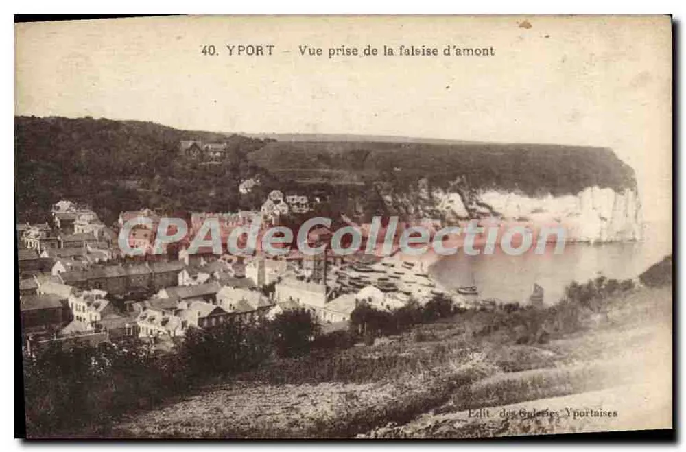 Yport — Ansicht vom oberen Kliff — Edit. des Galeries Yportaises, n°40 - Vorderseite