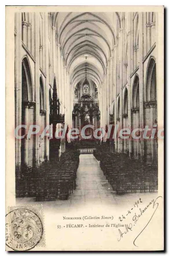 Fécamp — Interior da Igreja — Coleção Simon, n°57 - Frente