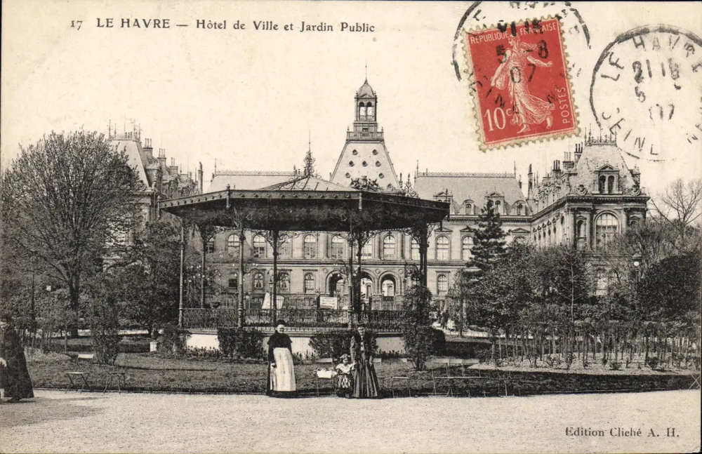 Le Havre — Rathaus und öffentlicher Park — Edition Cliche A.H. - Vorderseite