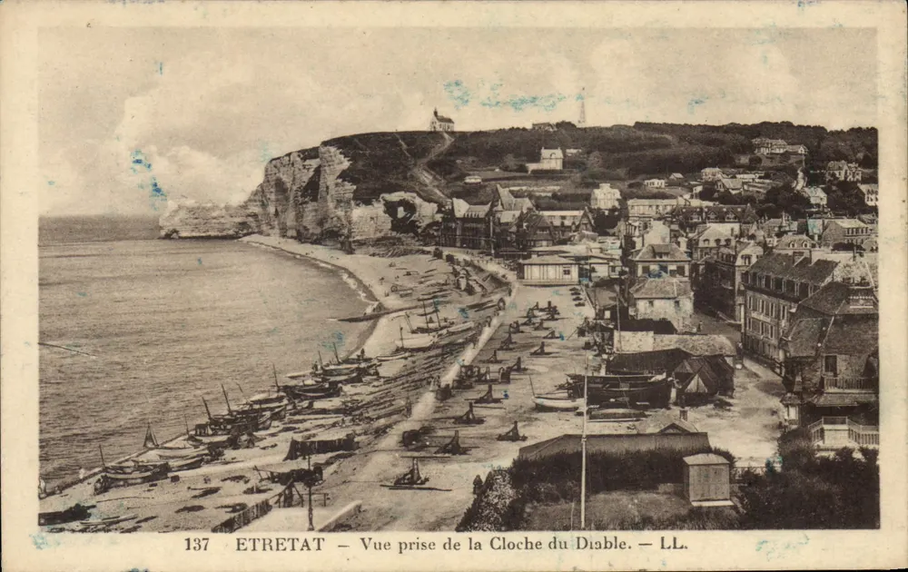 Etretat — Ansicht vom Teufelshorn — LL. — n° 137 - Vorderseite