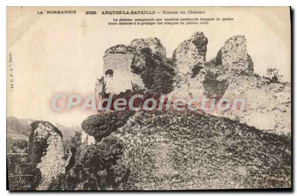 Arques-la-Bataille — Ruinen des Schlosses — Antike Ansichtskarte, Paris, n° 2328 - Vorderseite