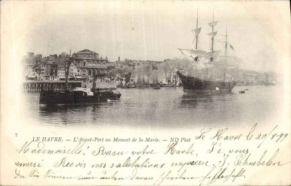 Le Havre — Ansicht des Hafens zur Zeit der Flut — ND Phot - Vorderseite