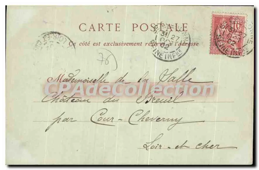 Bäuerin aus den Umgebungen von Rouen — Altes Kleid — Unbekannter Verlag, n°48 - Rückseite