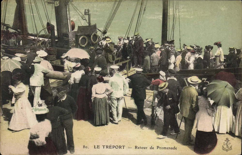 Le Tréport — Retorno de Passeio — editor L.P. N°80 - Frente