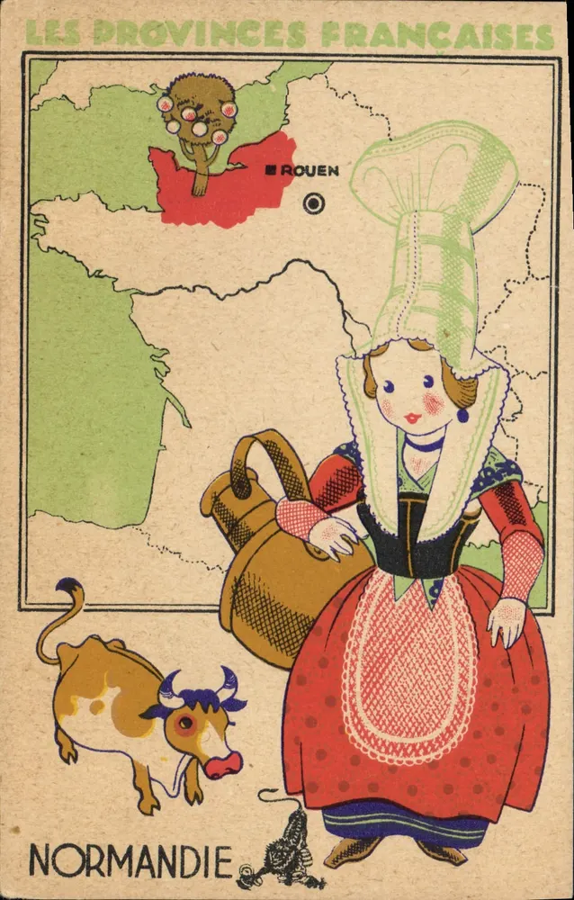 Normandie — Die französischen Provinzen — Sonderausgabe der Produkte des Schwarzen Löwen - Vorderseite