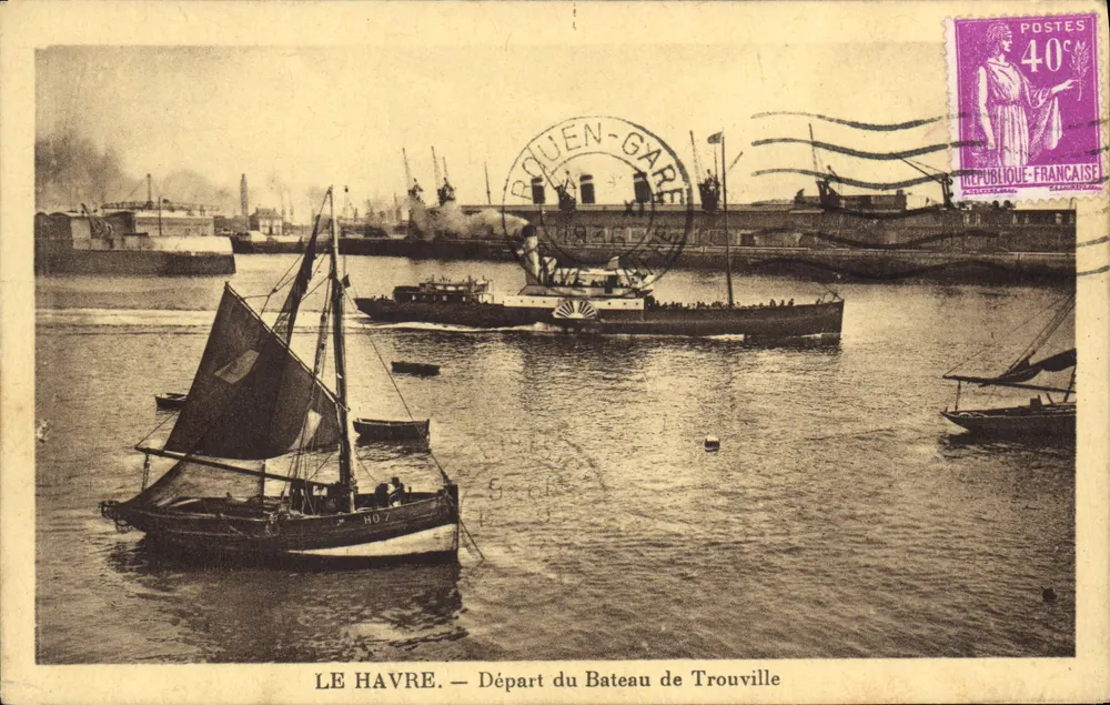 Le Havre — Abfahrt des Bootes nach Trouville — Verlag nicht sichtbar - Vorderseite