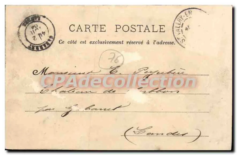 O Castelo de Daubeuf — Ao redor de Fécamp — L. J. — n°123 - Verso