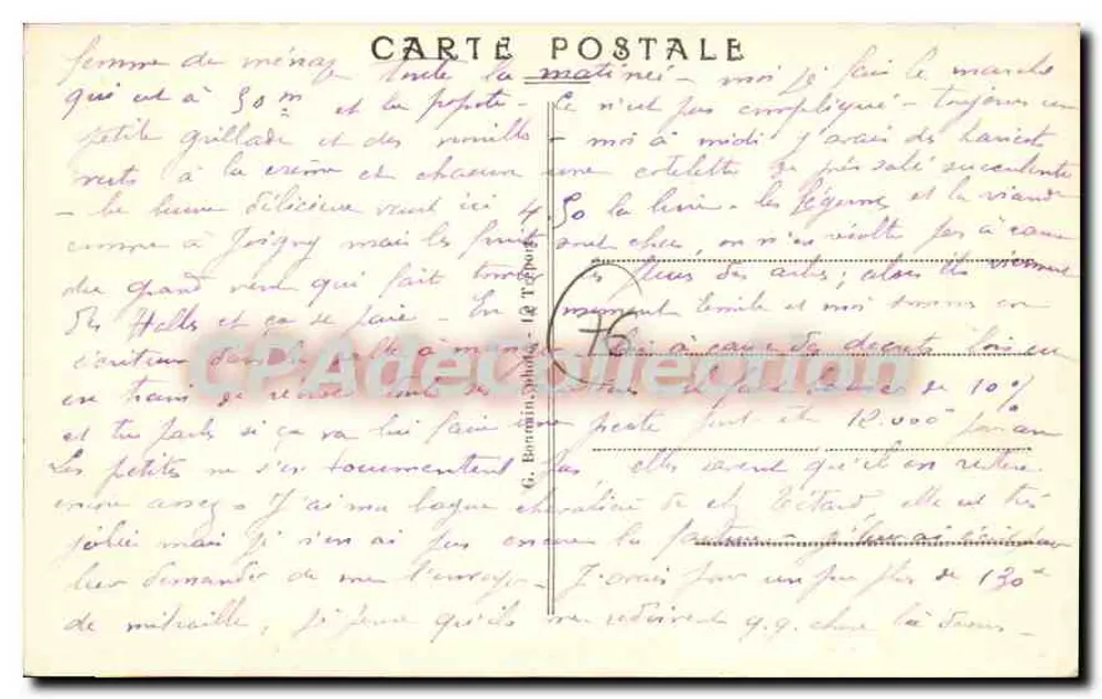 Le Tréport — Luftbild des Casinos und der Mole — G.B. Nr. 73 - Rückseite