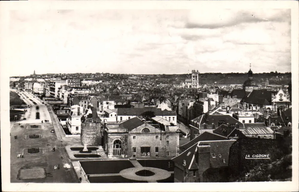 Dieppe — Vista geral — Edição La Cigogne, André Leconte, n°4114 - Frente