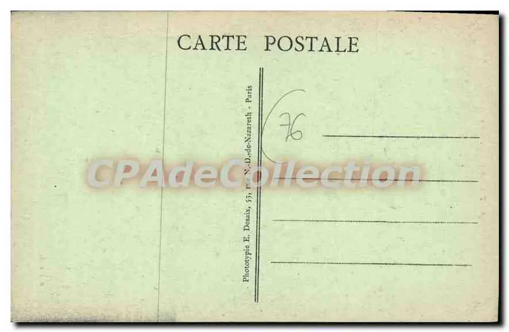 Le Tréport - O Farol — Ed. A. X. - Verso