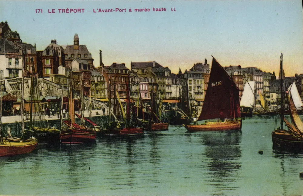 Le Tréport — O Avant-Port na maré alta — LL, n° 171 - Frente