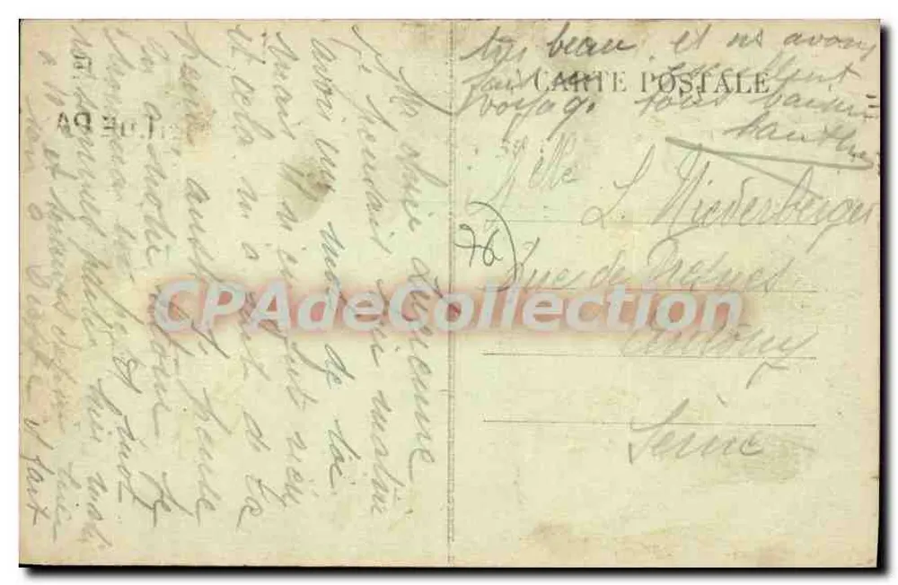 O Mar - Boulevard de Verdun - Os Hotéis — Ed. J. Couder - Verso
