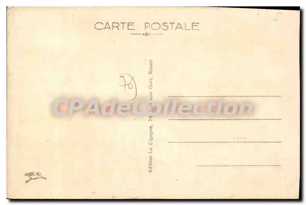 Uma Pensée de Rouen — edição La Cigogne, n° 656 - Verso