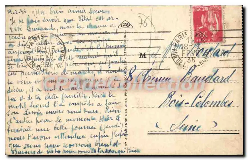 Dieppe - Die Seebahnstation - Abfahrt des Schnellzugs nach Paris — Verleger ABA (Nr. 92) - Rückseite