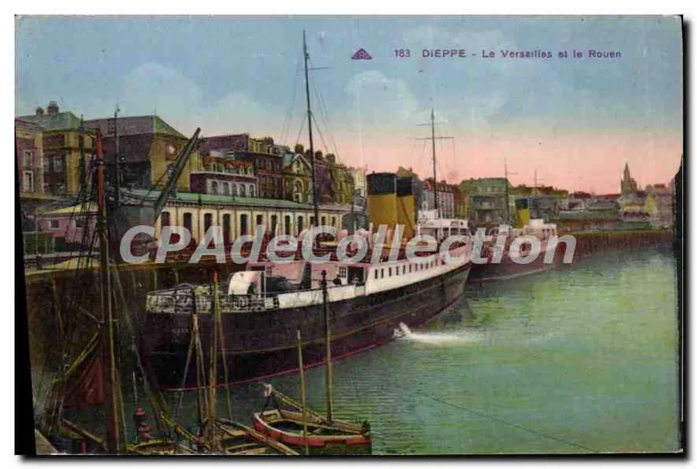 Dieppe - A Vista do Versailles e do Rouen — Coleção CPADE, n° 183 - Frente