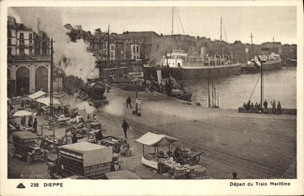 Dieppe — Partida do Trem Marítimo — C° dos Arts Photoméca, Strasbourg - Frente