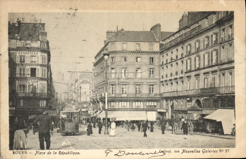 Rouen — Place de la République — Coleção das Novas Galerias N° 17 - Frente