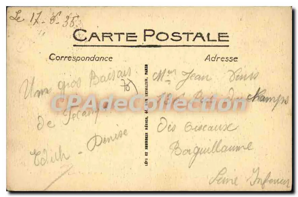 Fécamp - A Digue-Promenade — Edição especial, Delvoye, Fécamp, n°115 - Verso