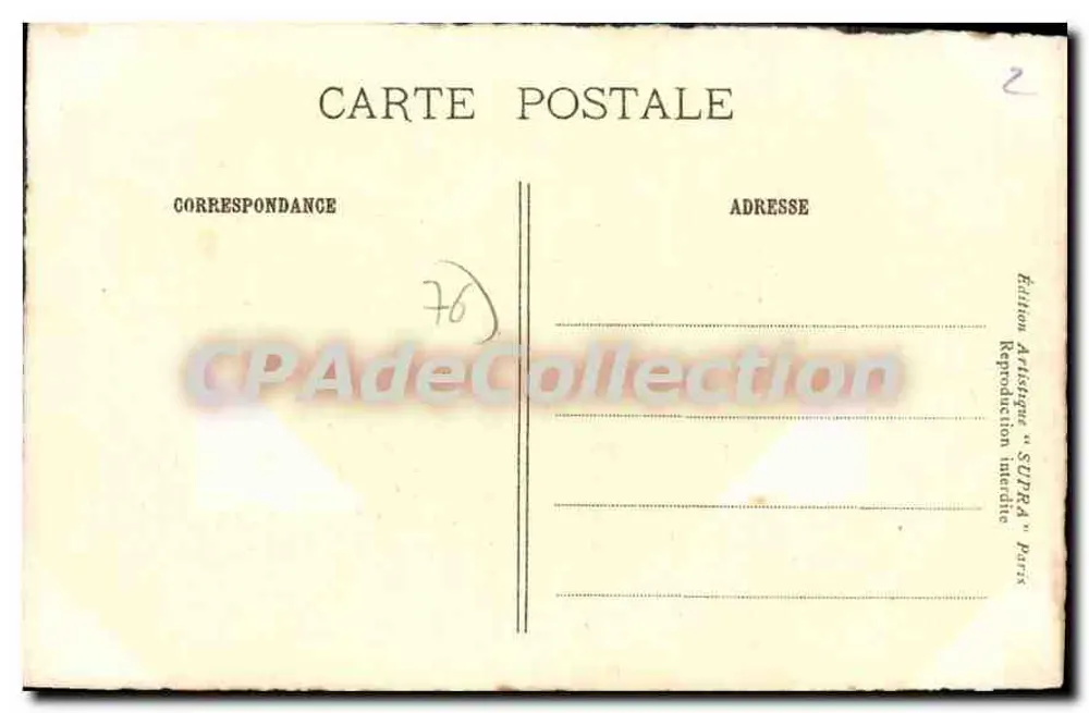 Schloss Eu (Seine-Inférieure) — 16. Jahrhundert — Künstlerische Ausgabe SUPRA Paris - Rückseite