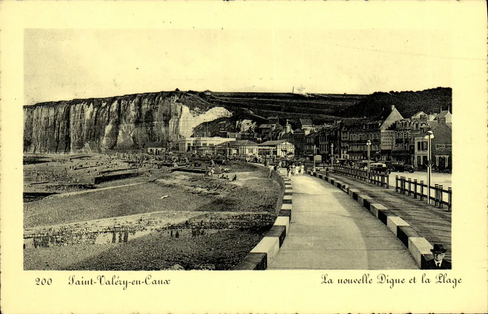Saint-Valéry-en-Caux — Die neue Digue und der Strand — unbekannter Verlag, Nr. 200 - Vorderseite