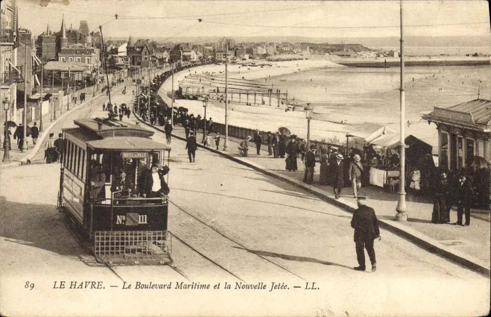Le Havre — Der Maritime Boulevard und die Neue Mole — LL. - Vorderseite