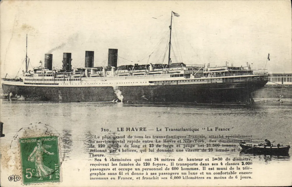 Le Havre — Der Transatlantiker "La France" — Verlag unbekannt, n° 320 - Vorderseite