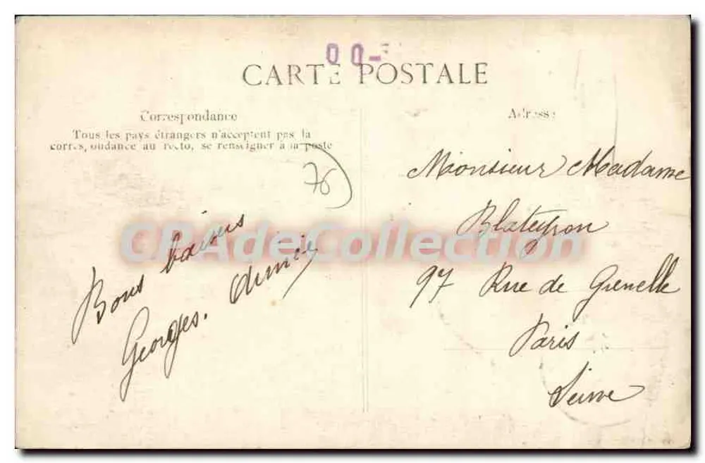 Le Havre — Der Transatlantiker "La France" — Verlag unbekannt, n° 320 - Rückseite