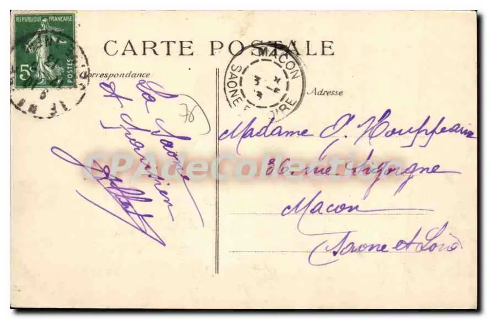 Le Havre — Der Transatlantische Dampfer 'La France' — Verlag E.P.D. Nr. 116 - Rückseite