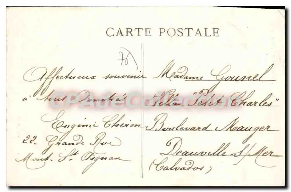 Mont-St-Aignan (Seine-Inf.) — Die Kirche — Verlag A. Lazarus, Rouen - G. R. - Rückseite