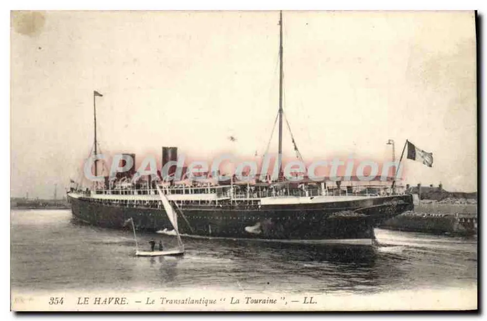 Le Havre — Der Transatlantische Frachter "La Touraine" — LL. — n°354 - Vorderseite