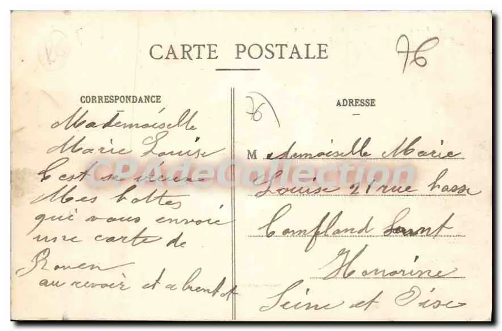 Rouen - Teatro dos Artes e Cours Boieldieu — C.V. 435 - Verso