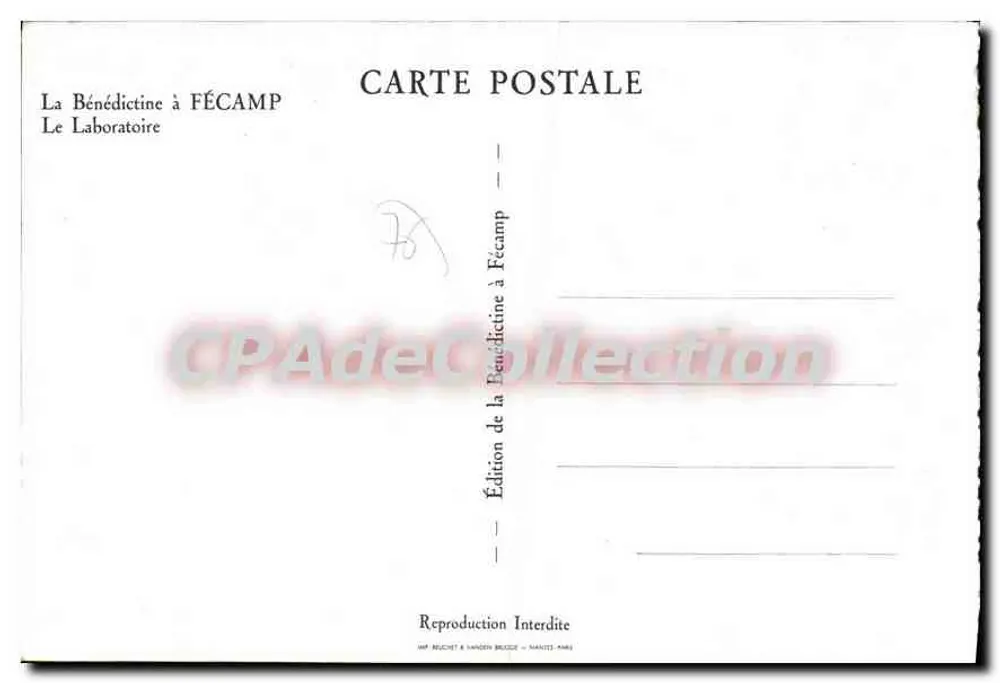 A Bénédictine em FÉCAMP — O Laboratório — Edição da Bénédictine em Fécamp - Verso